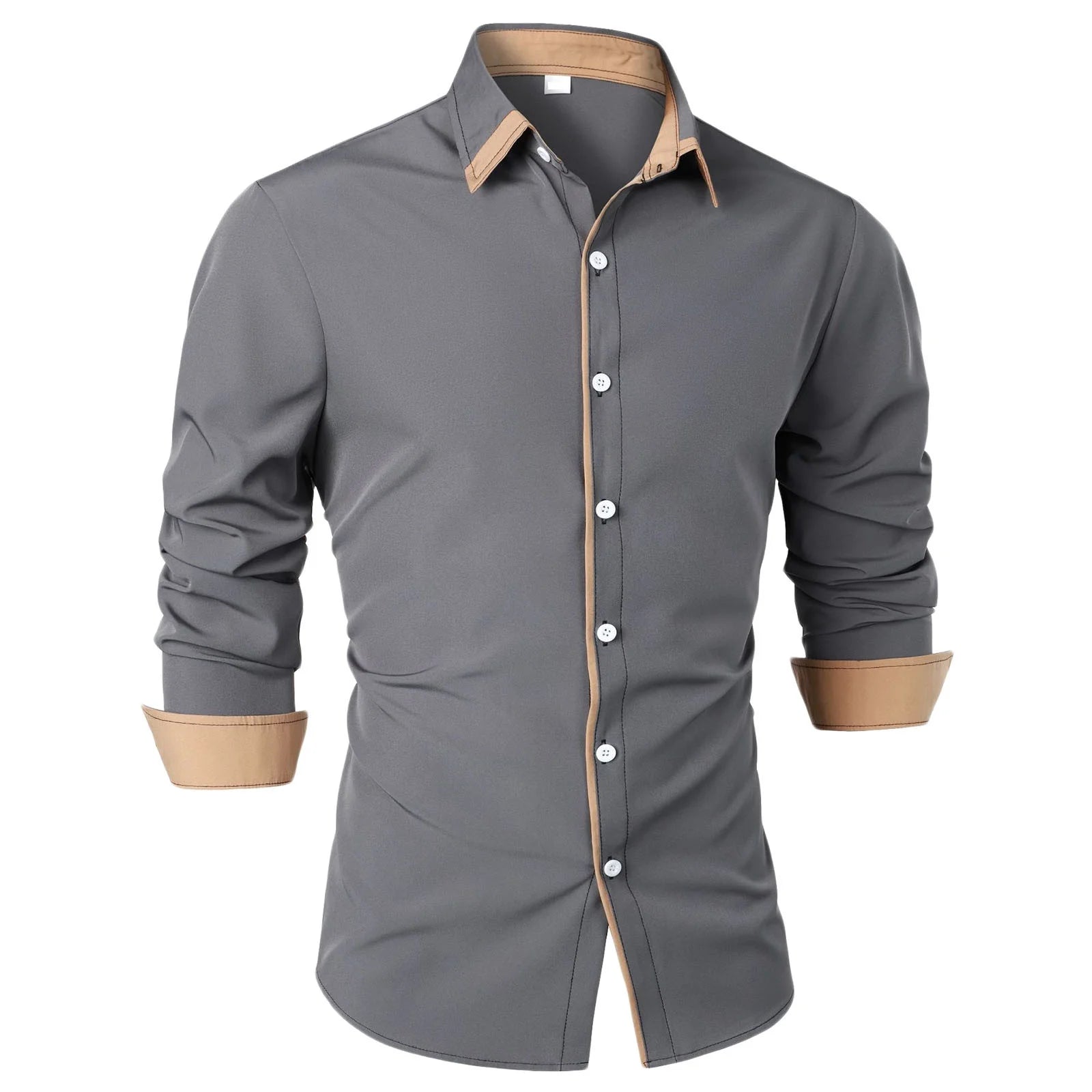Men's Two-Tone Slim Fit Button-Down Shirt